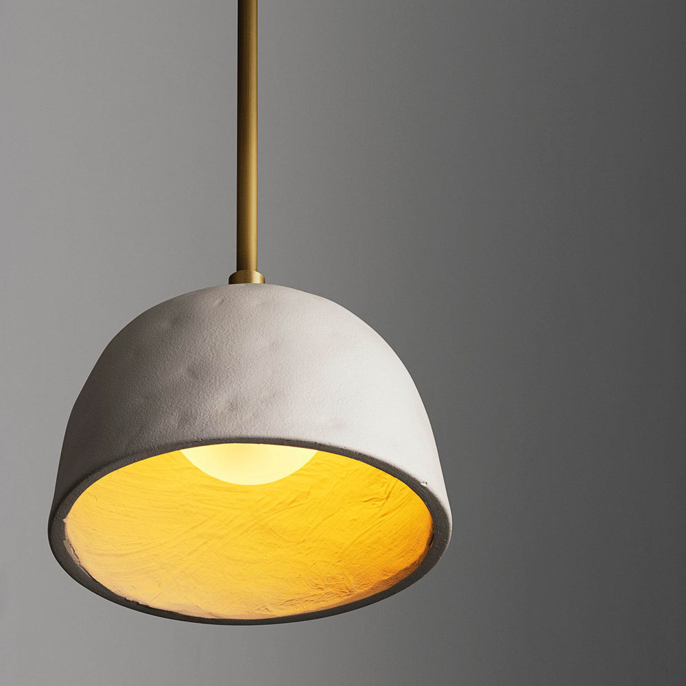 Brooklyn - Small (Natural Brass, Shaded White)