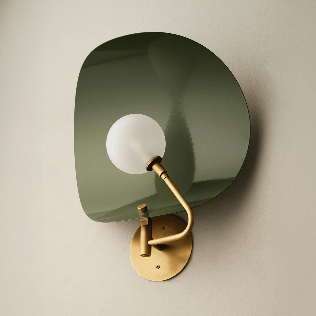 Jenny Glass (Olivine, Natural Brass)