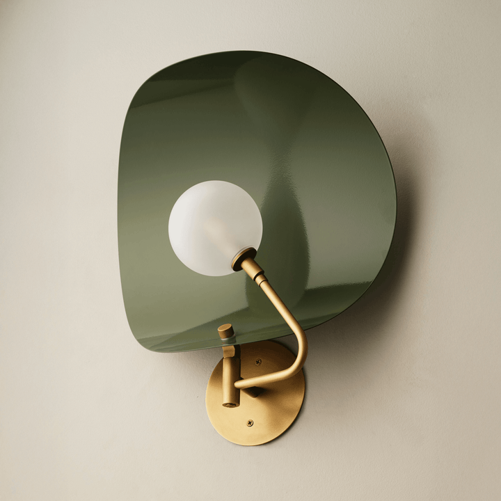 Jenny Glass (Olivine, Natural Brass)
