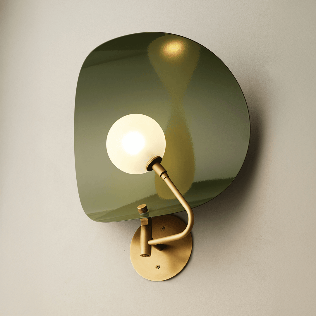 Jenny Glass (Olivine, Natural Brass)