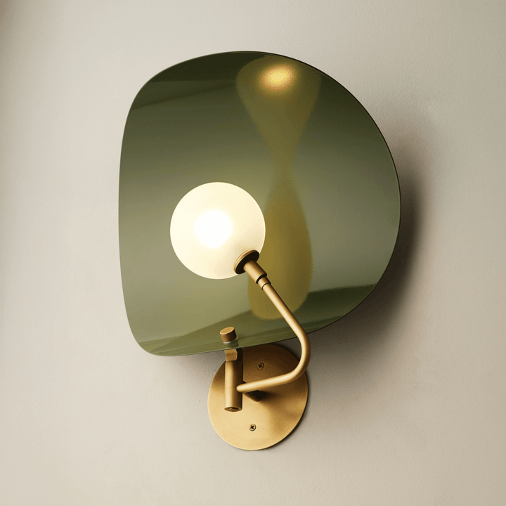 Jenny Glass (Olivine, Natural Brass)