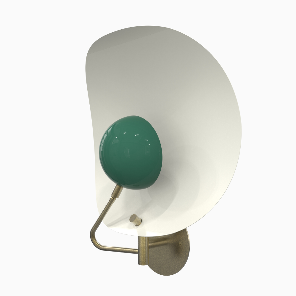 Quick Ship Jenny Wall Sconce (Perfect White, Paris Green, Tumbled Brass)