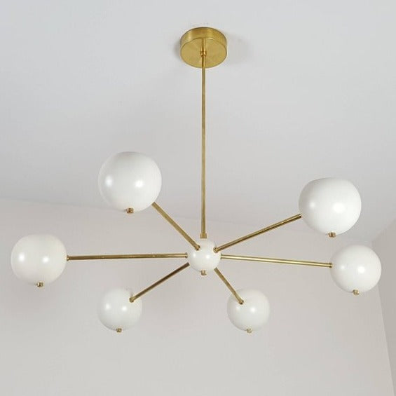 Aster (Perfect White, Natural Brass)
