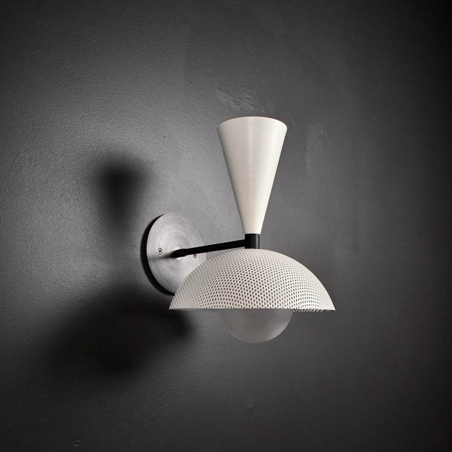 Molto Wall Sconce (Dark Bronze Enamel, Stark White)