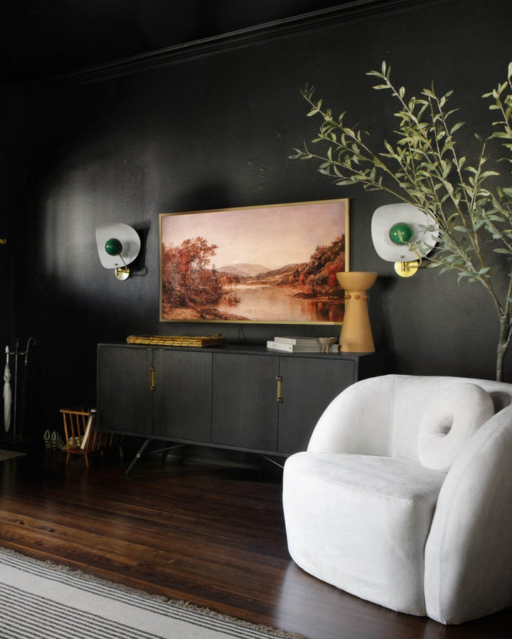 Jenny Wall Sconce (Perfect White, Paris Green, Natural Brass) - Interior by Urbanology Designs