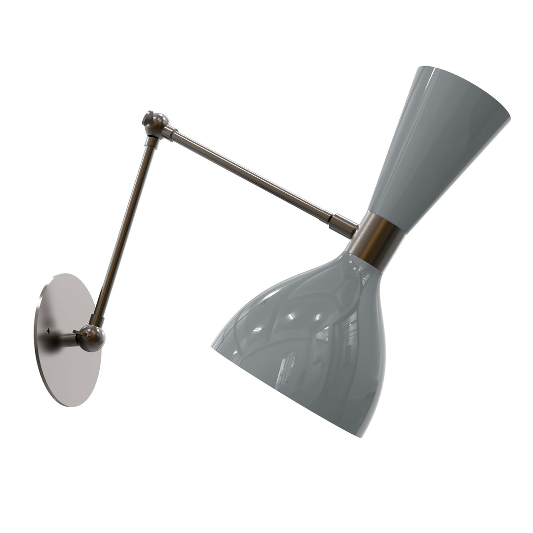 Ludo Articulating Wall Lamp (Dove, Dark Bronze Enamel)