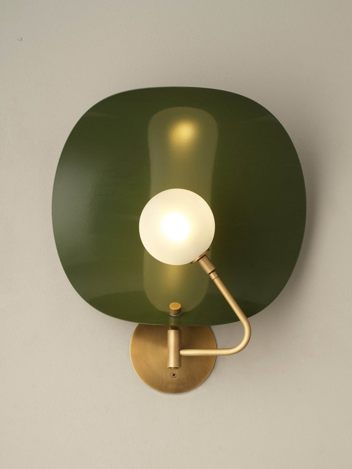 Jenny Glass (Olivine, Natural Brass)
