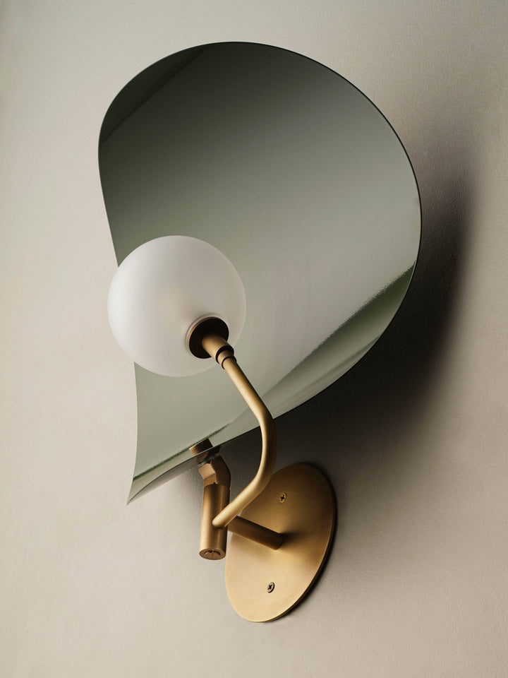 Jenny Glass (Olivine, Natural Brass)