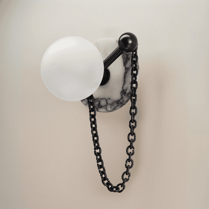 Alla Wall Sconce (Calacatta Marble, Dark Bronze Enamel)