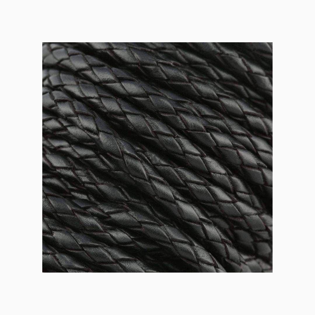Black Braided Leather