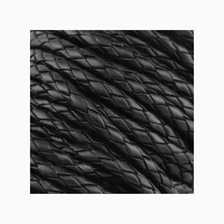 Black Braided Leather