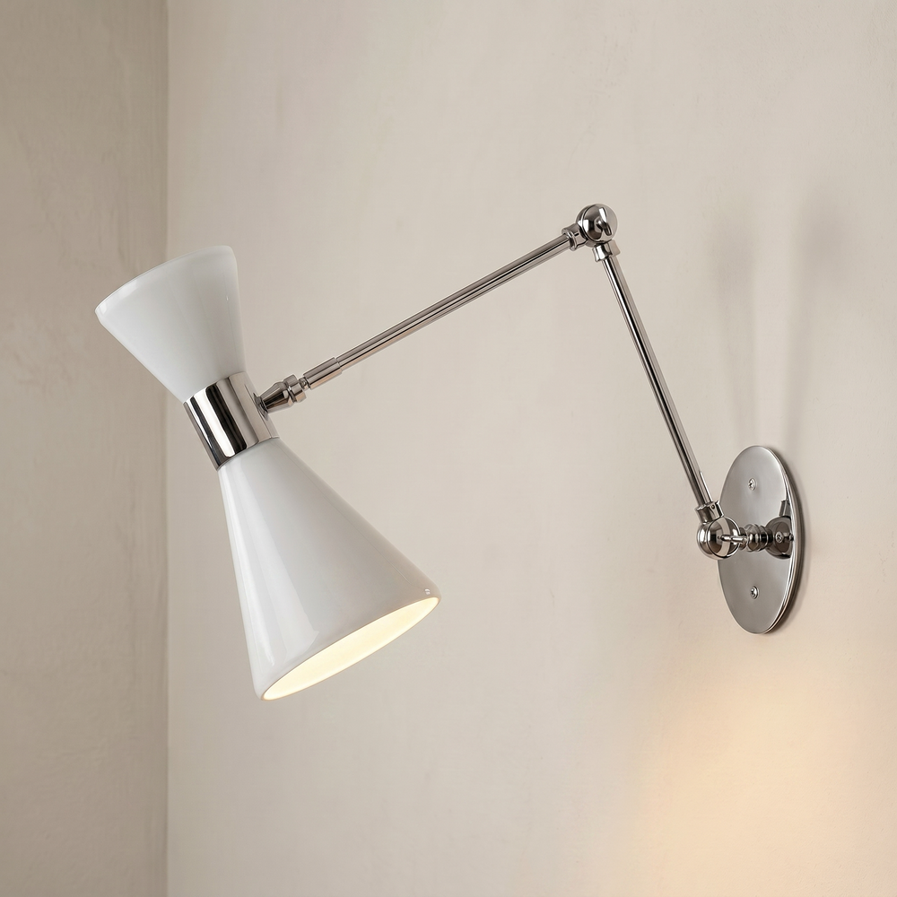 Campana Articulating (Stark White, Polished Nickel)