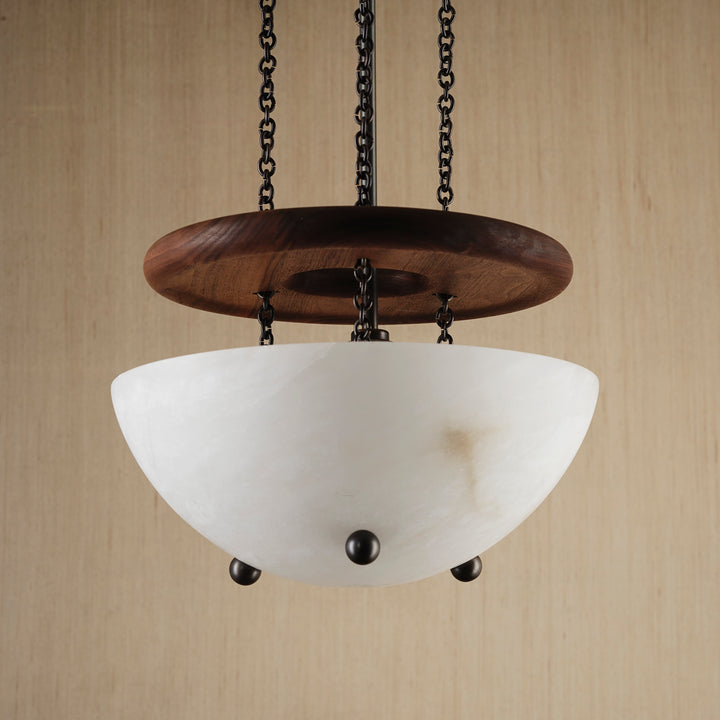 Carlyle Pendant (Oil Rubbed Bronze, Natural Walnut)