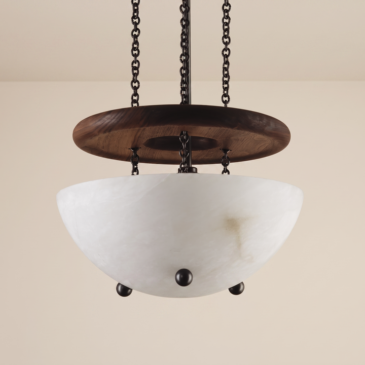 Carlyle Pendant (Oil Rubbed Bronze, Natural Walnut)