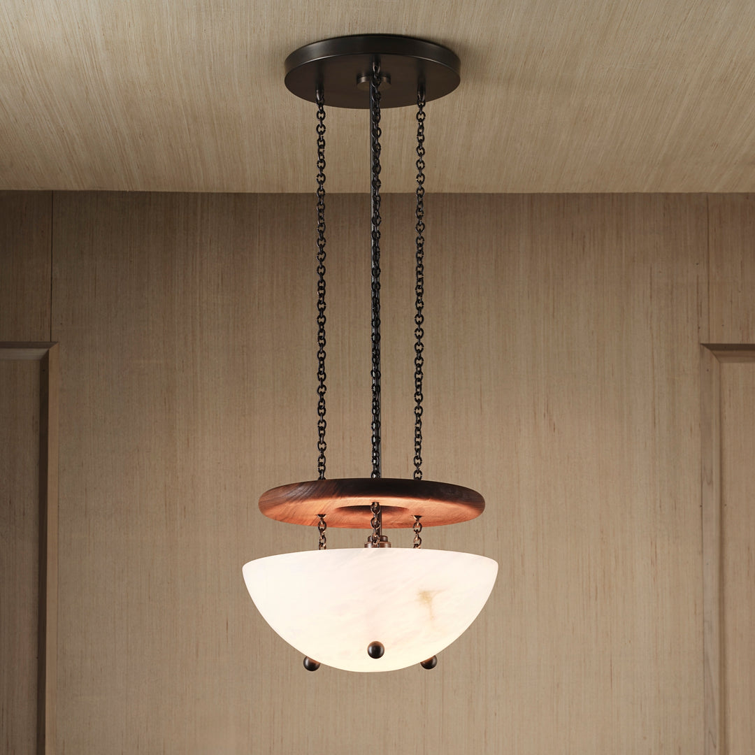 Carlyle Pendant (Oil Rubbed Bronze, Natural Walnut)