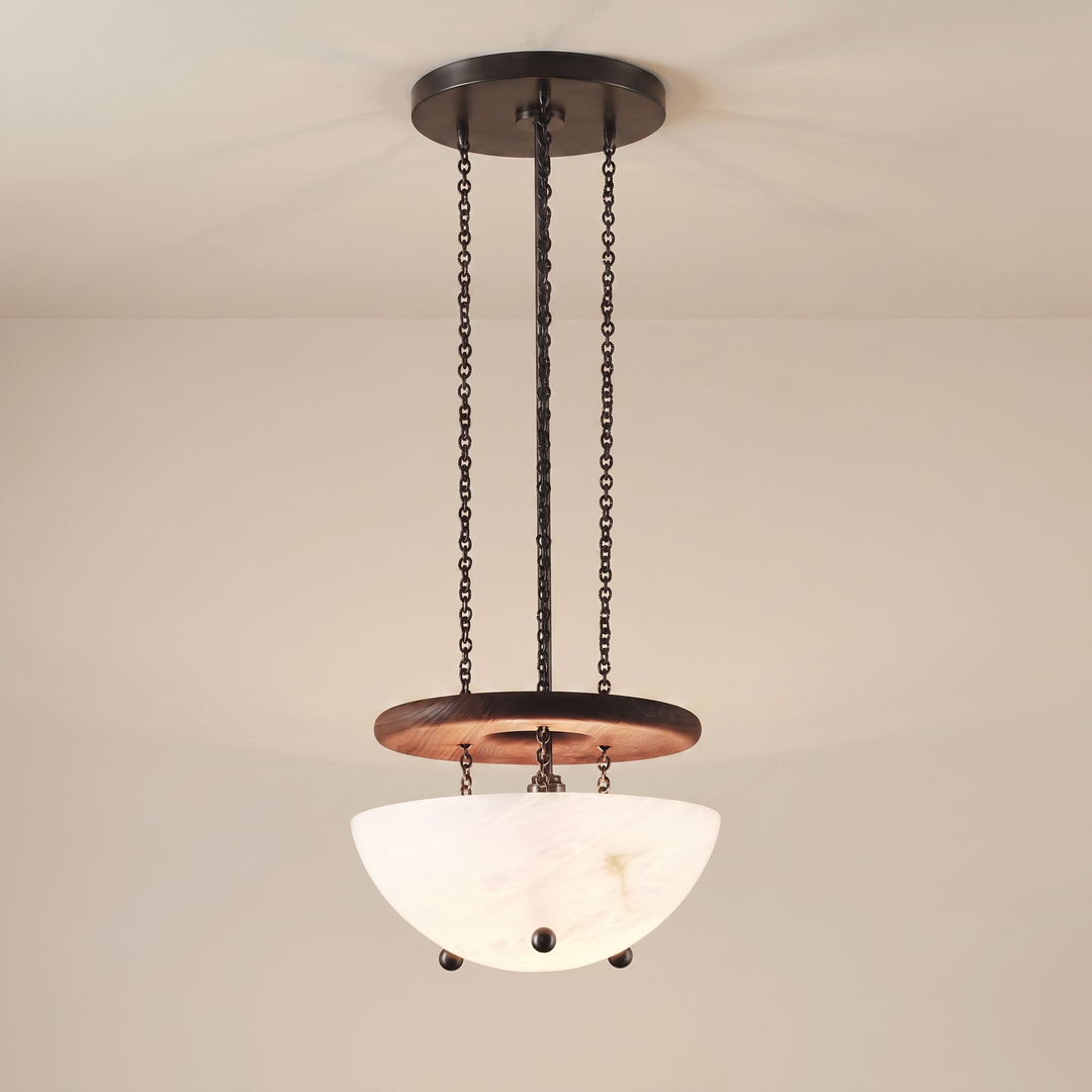Carlyle Pendant (Oil Rubbed Bronze, Natural Walnut)