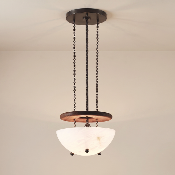 Carlyle Pendant (Oil Rubbed Bronze, Natural Walnut)