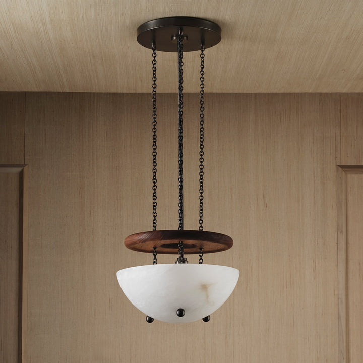 Carlyle Pendant (Oil Rubbed Bronze, Natural Walnut)