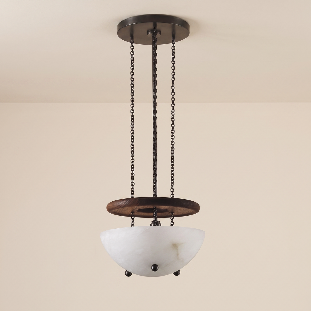 Carlyle Pendant (Oil Rubbed Bronze, Natural Walnut)