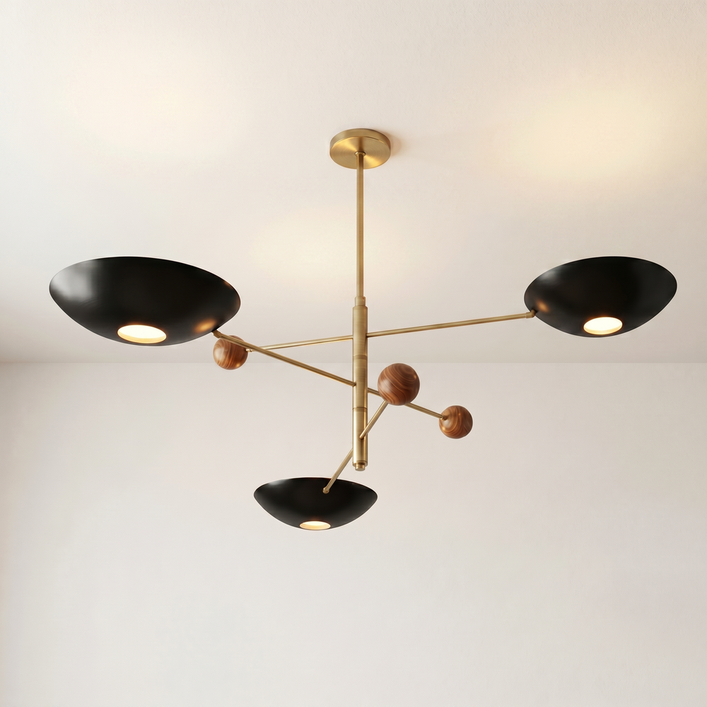 Catalonia 3-Tier (Natural Brass, Black, Walnut)
