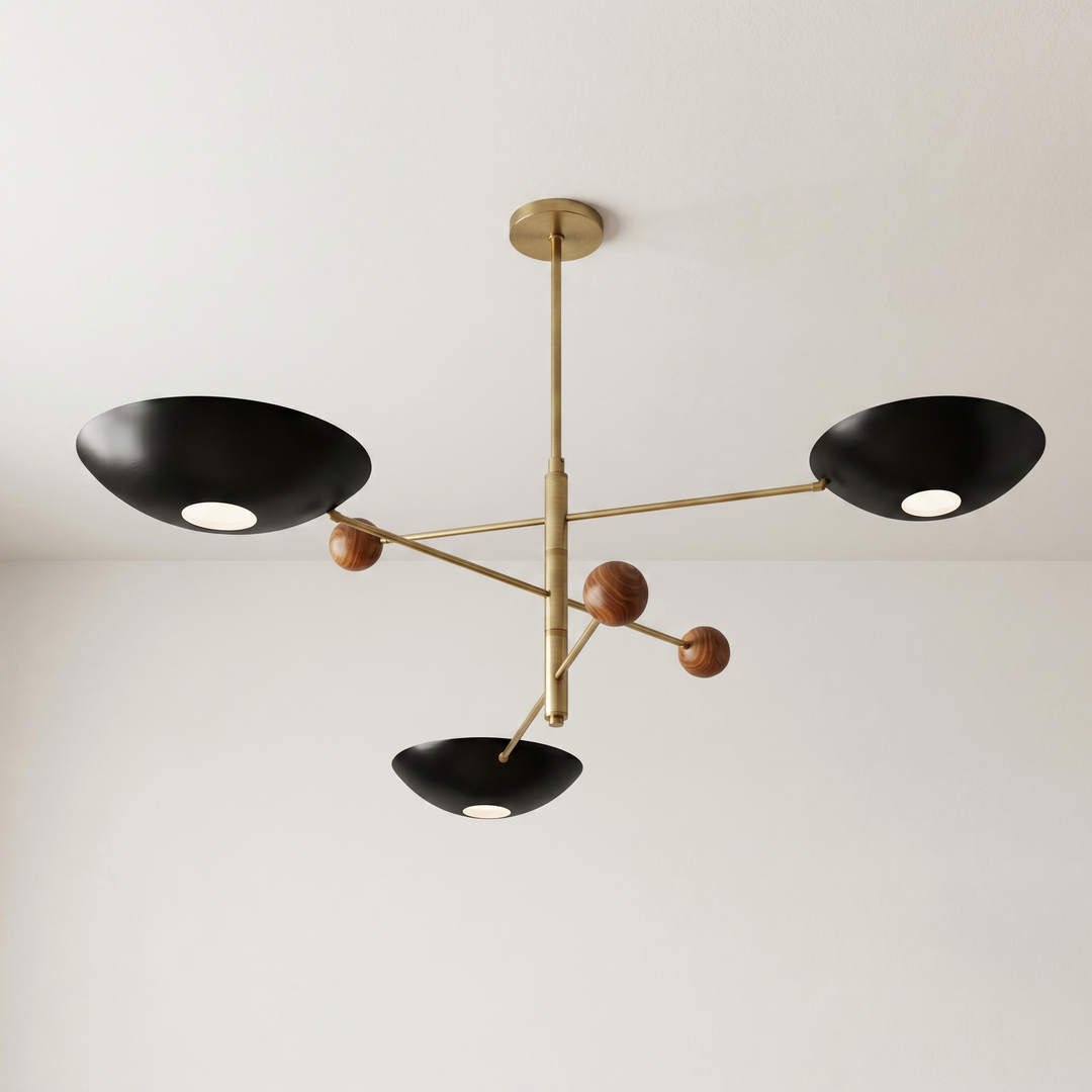 Catalonia 3-Tier (Natural Brass, Black, Walnut)