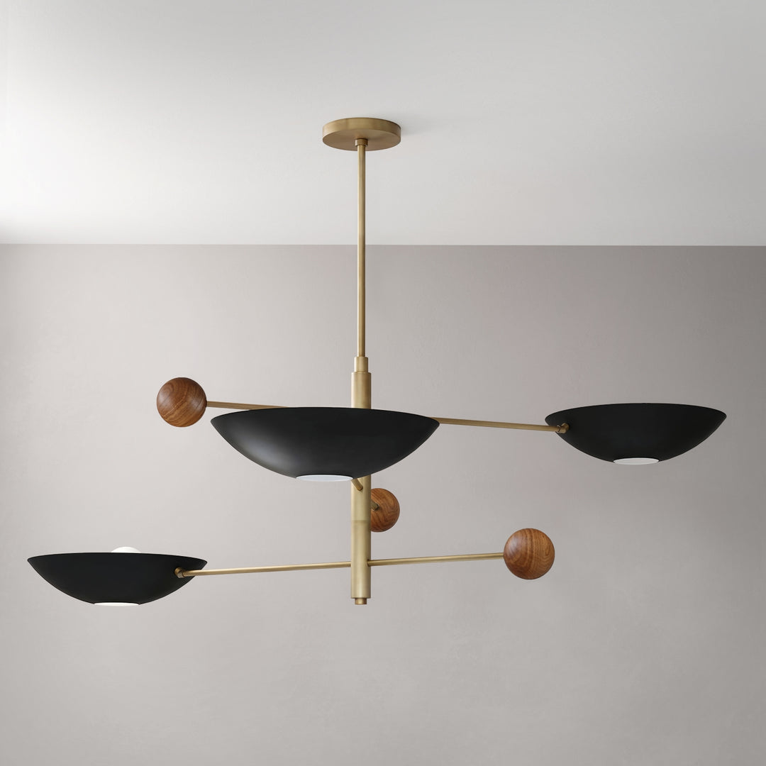 Catalonia 3-Tier (Black, Natural Brass)