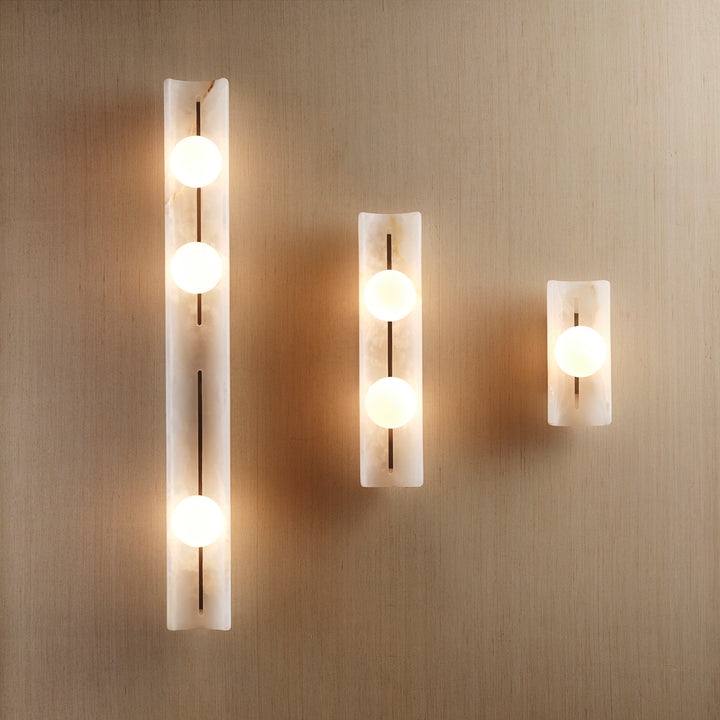 Left to Right: Channel 34, Channel 17, Channel 9 (Honed White Onyx)