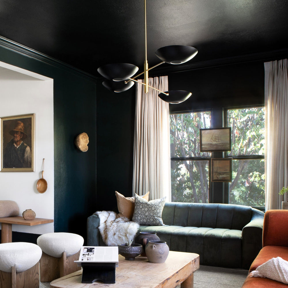 Counterbalance 2-Tier (Black, Natural Brass) - Interior by Urbanology Designs