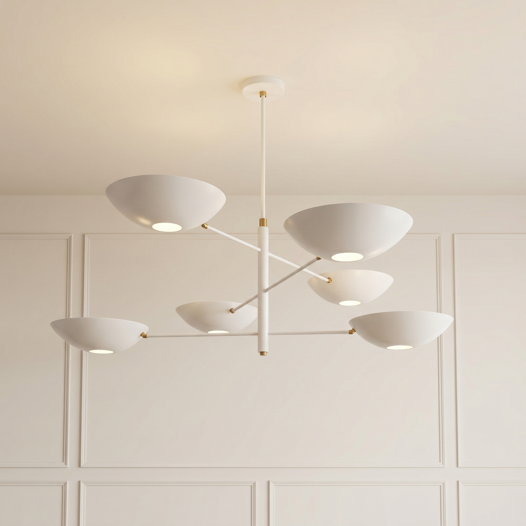 Counterbalance 3-Tier (Perfect White, Natural Brass)