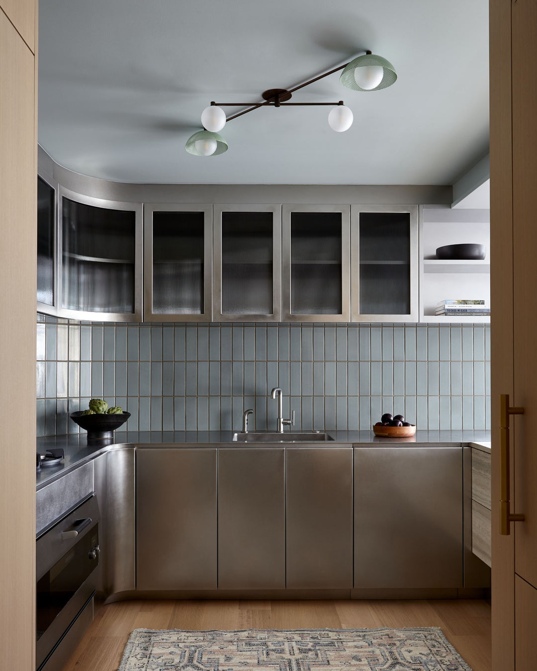 Division Flushmount (Sweet Mint, Oil Rubbed Bronze) - Design by Frampton Co., Photography by Joshua McHugh