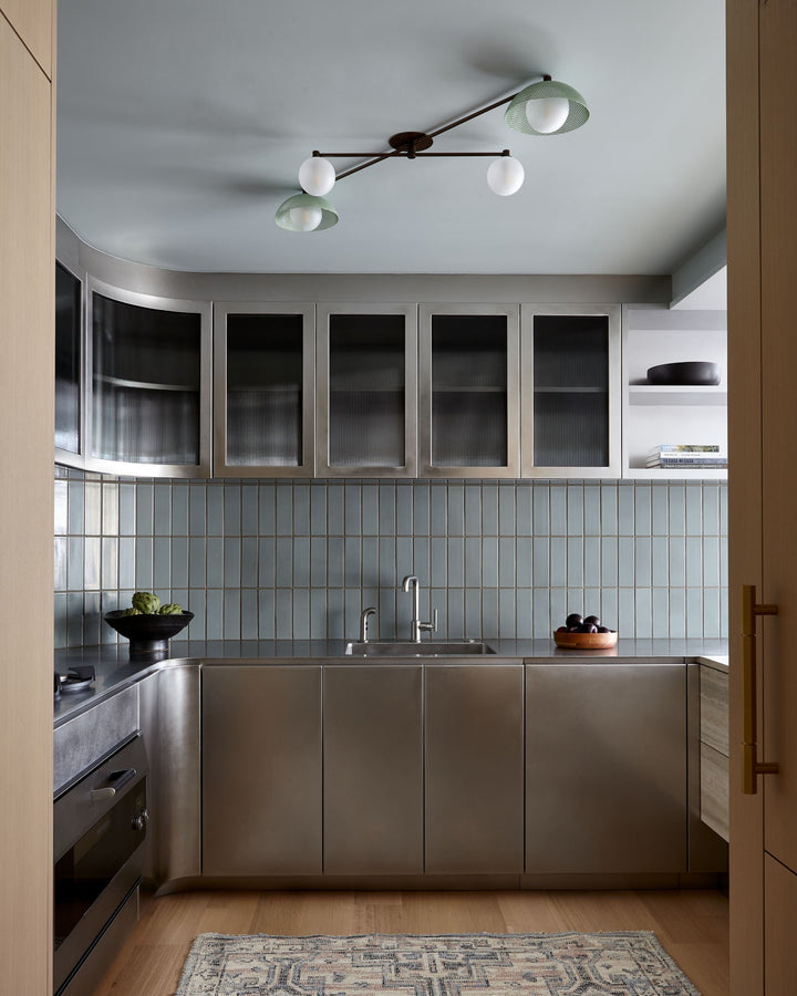 Division Flushmount (Sweet Mint, Oil Rubbed Bronze) - Design by Frampton Co., Photography by Joshua McHugh