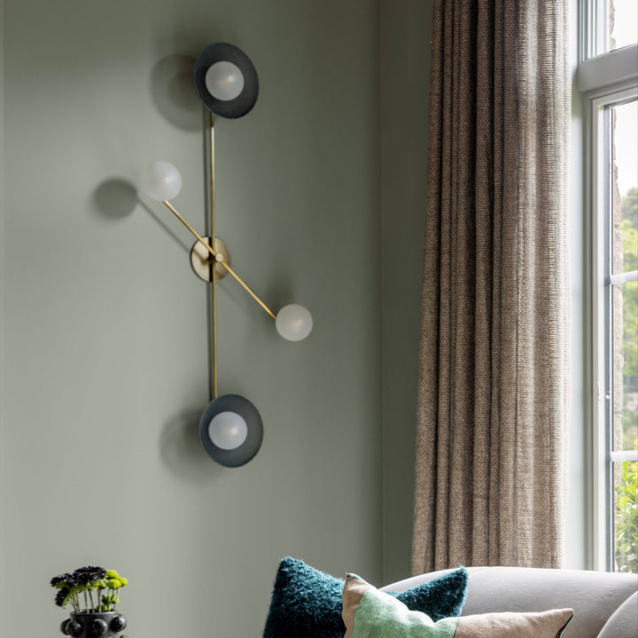 Division Wall Sconce (Slate, Natural Brass) - Interior by Erika Shulman Interiors, Photo by Julie Leffell