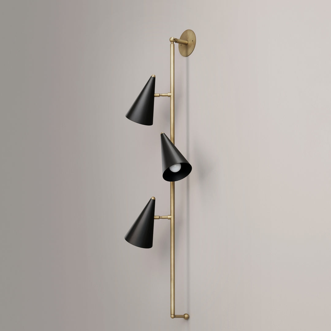 Flotilla Wall Sconce (Natural Brass, Black)