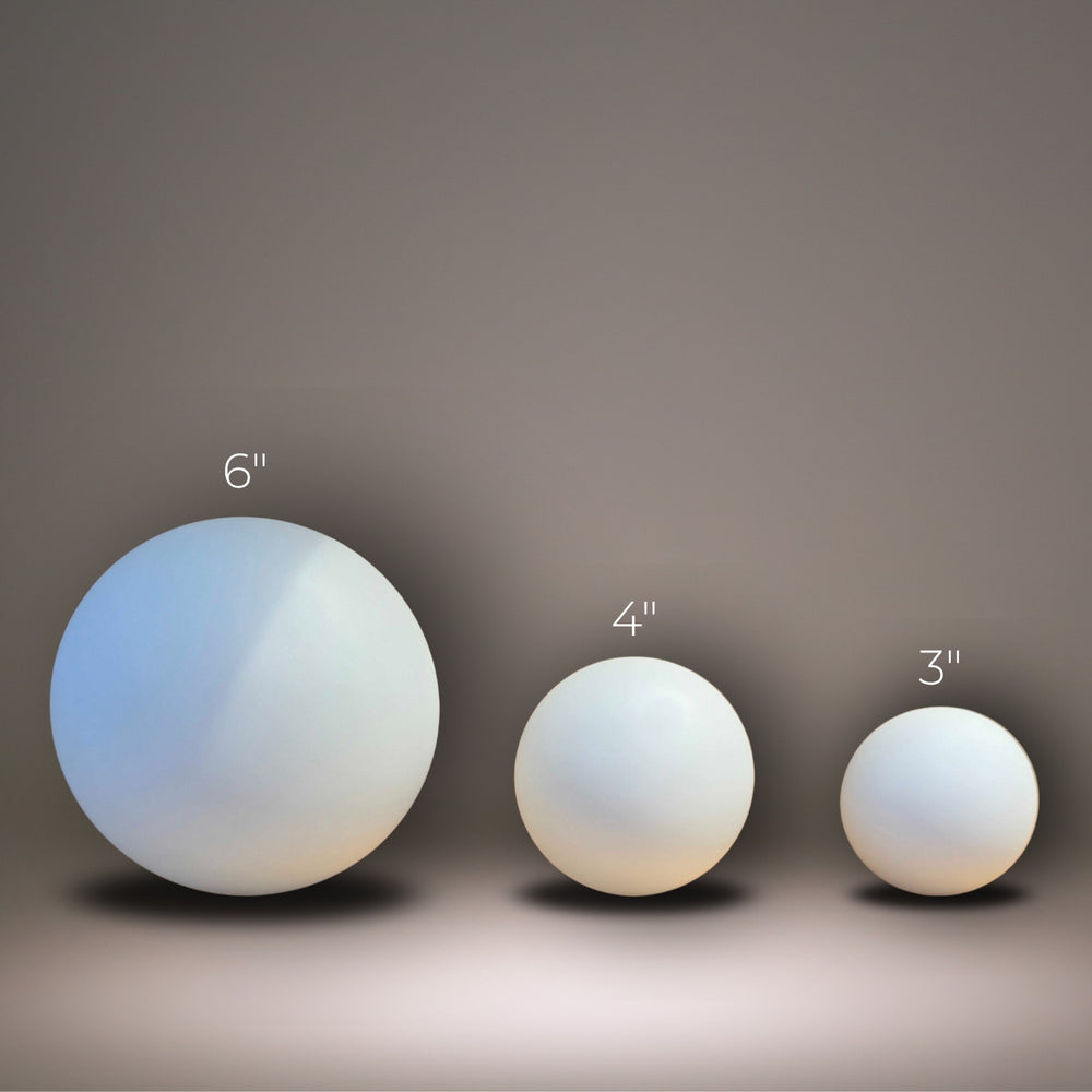 Blown Glass Globes - Size Comparison