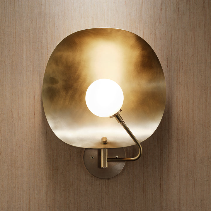 Jenny Brass with Blown Glass Globe (Natural Brass)