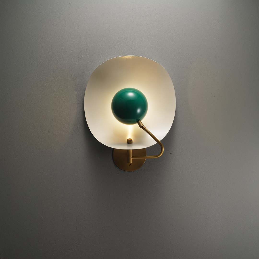 Jenny Wall Sconce (Perfect White, Paris Green, Natural Brass)