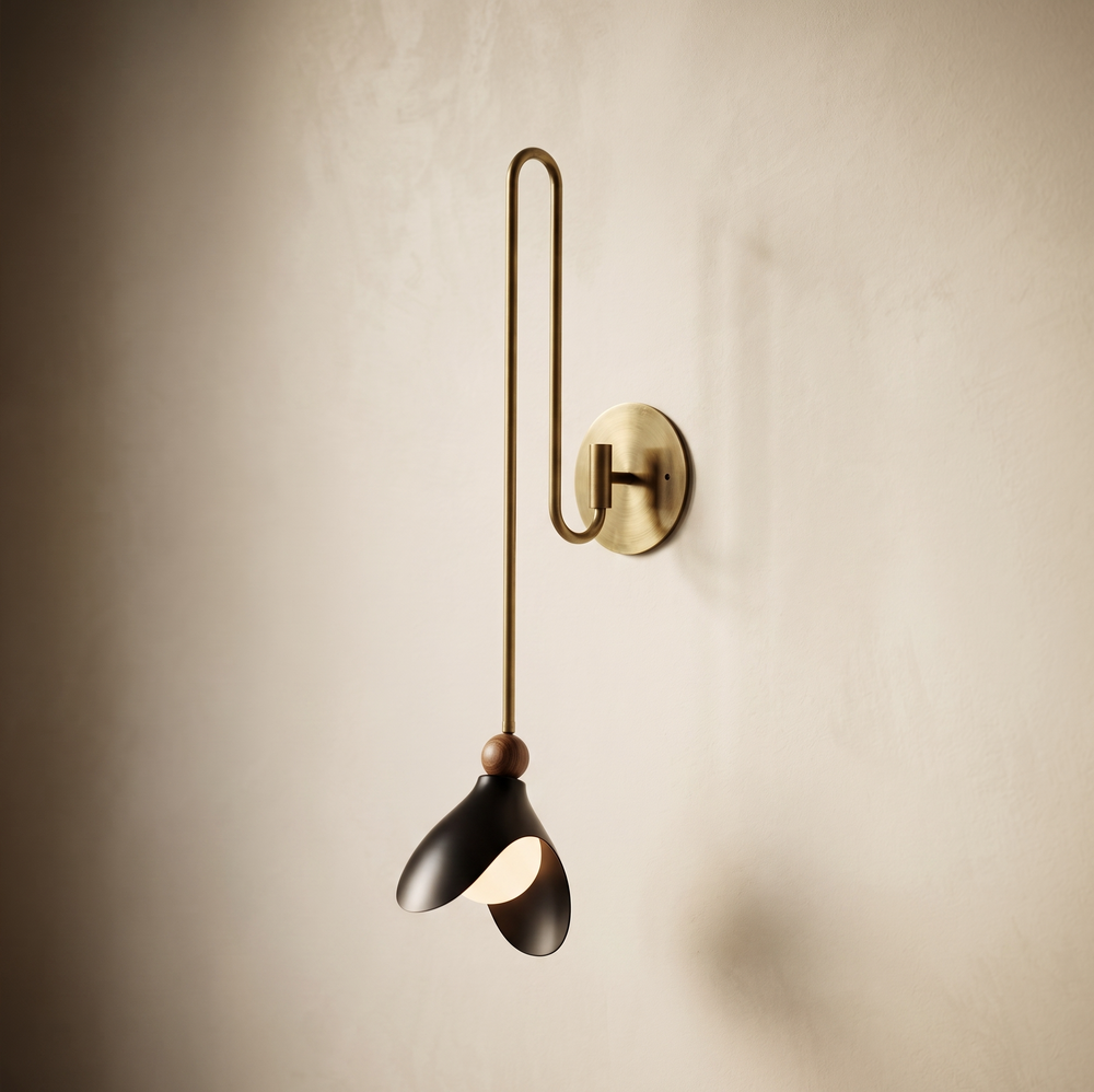 Lily (Black, Natural Walnut, Natural Brass)
