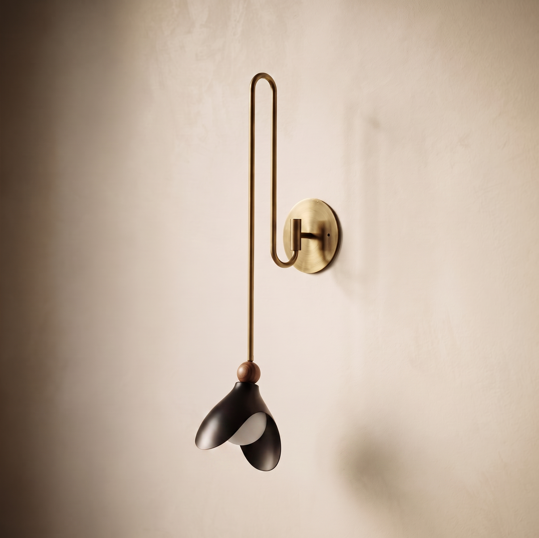 Lily (Black, Natural Walnut, Natural Brass)