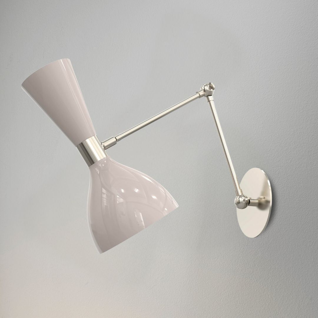 Ludo Articulating Wall Lamp (Dusk, Polished Nickel)