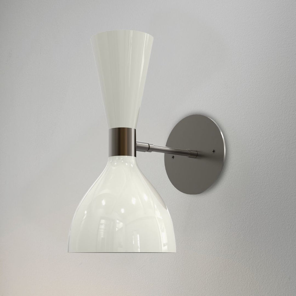 Ludo Wall Sconce (Stark White, Oil Rubbed Bronze)