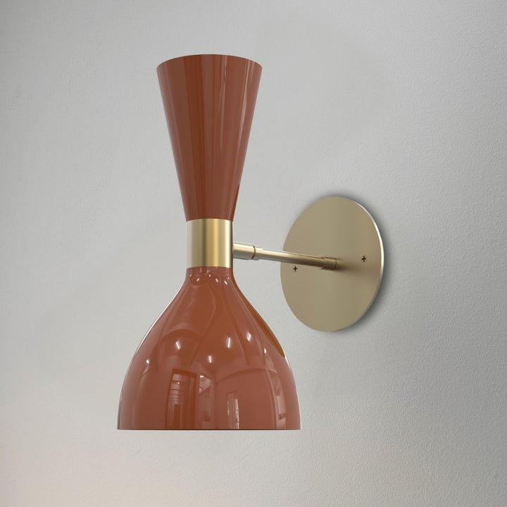 Ludo Wall Sconce (Terracotta, Natural Brass)