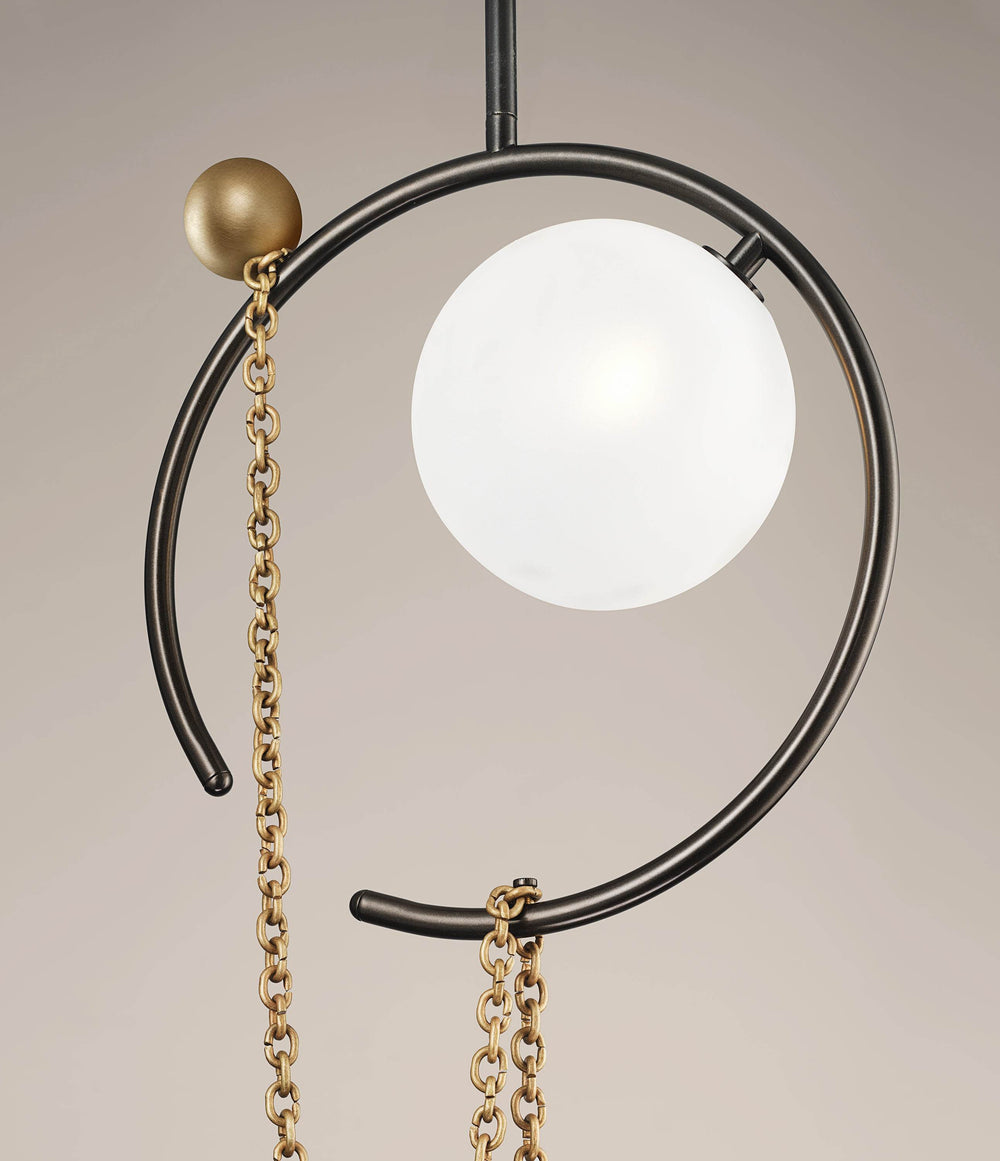 Madeleine Pendant (Calacatta Marble, Dark Bronze Enamel, Natural Brass)