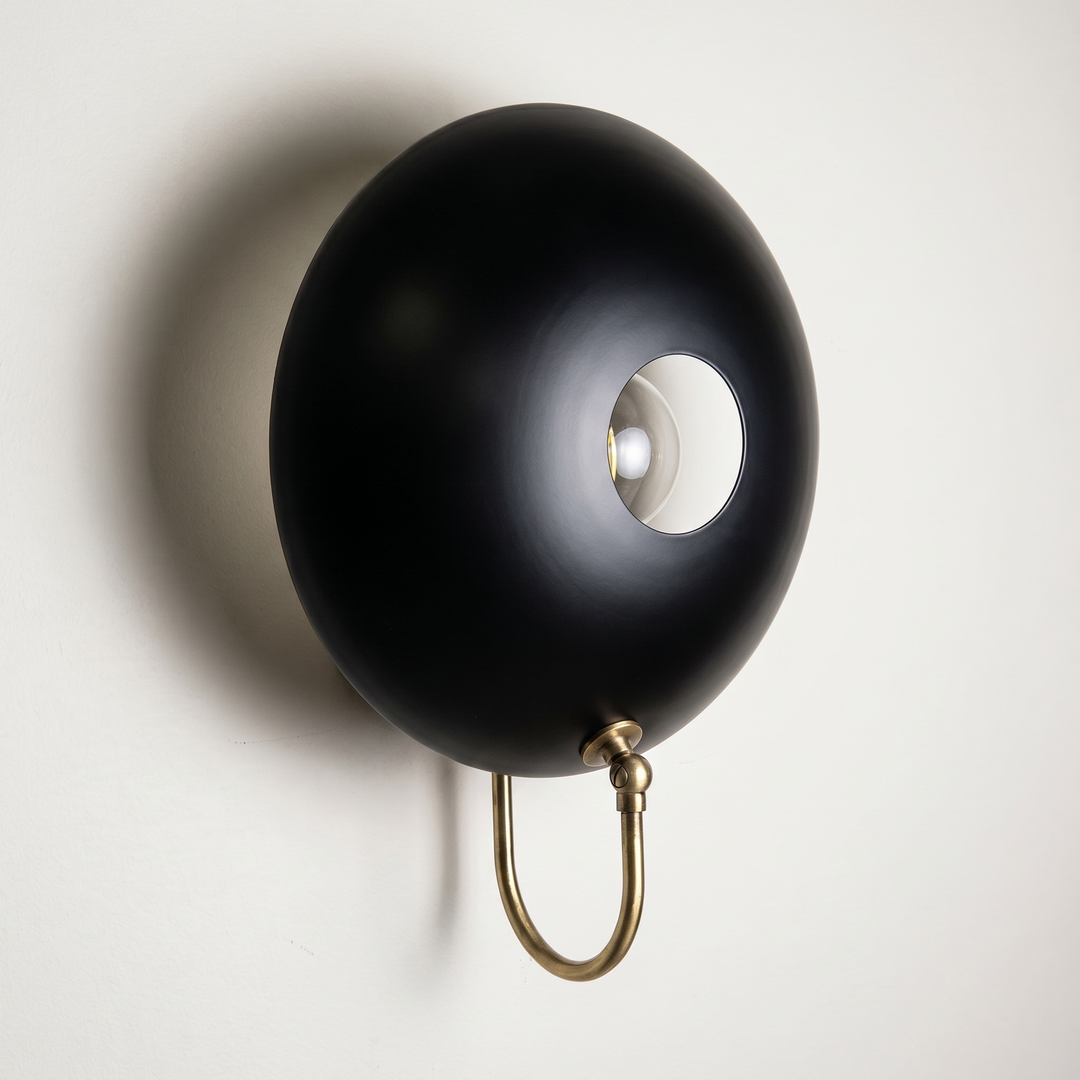 MiniPOP Wall Sconce (Natural Brass, Black)