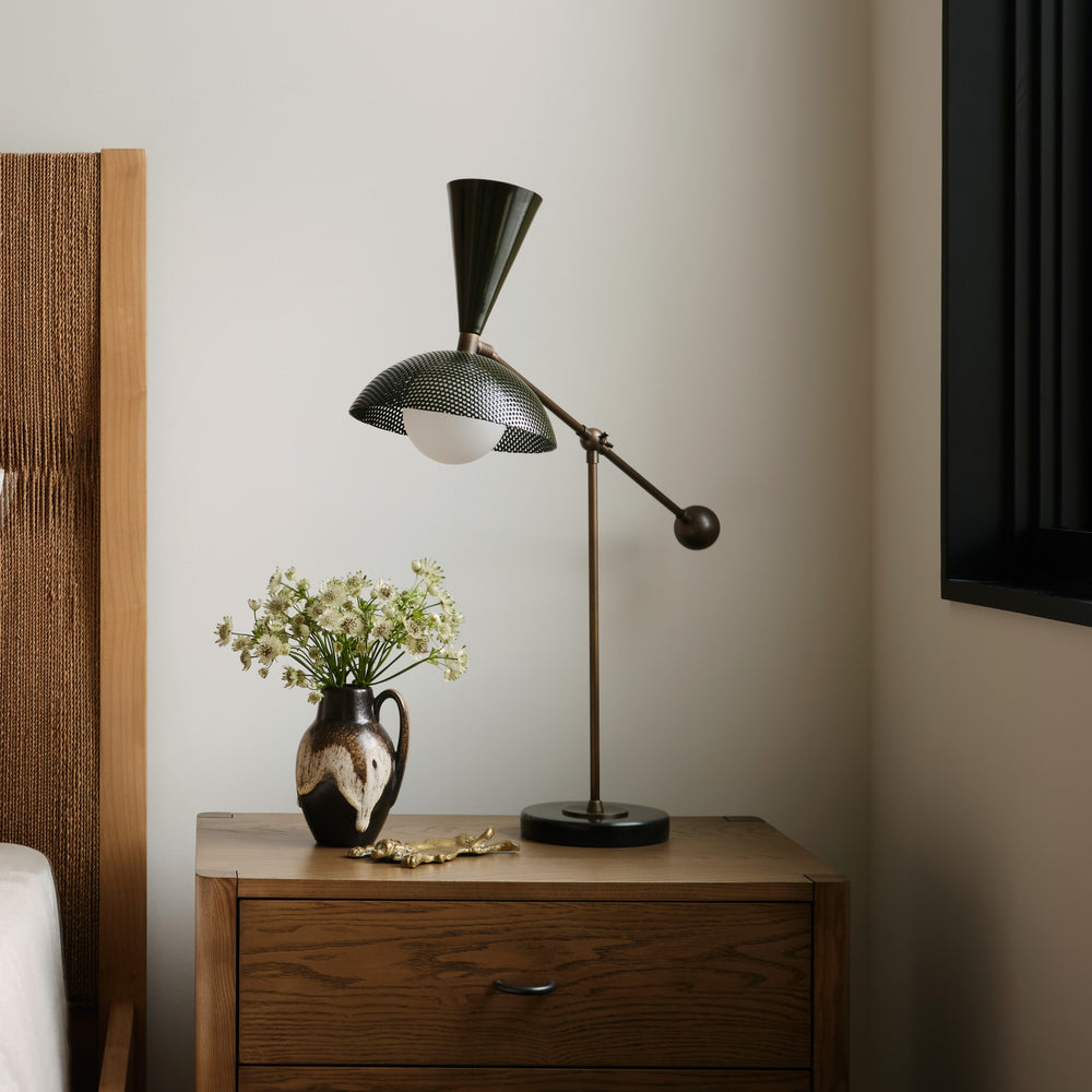 Molto Table Lamp (Seaweed, Bronze, Marquina Black Marble) - Design by 
Studio Burgoon, Photo by Lindsay Brown