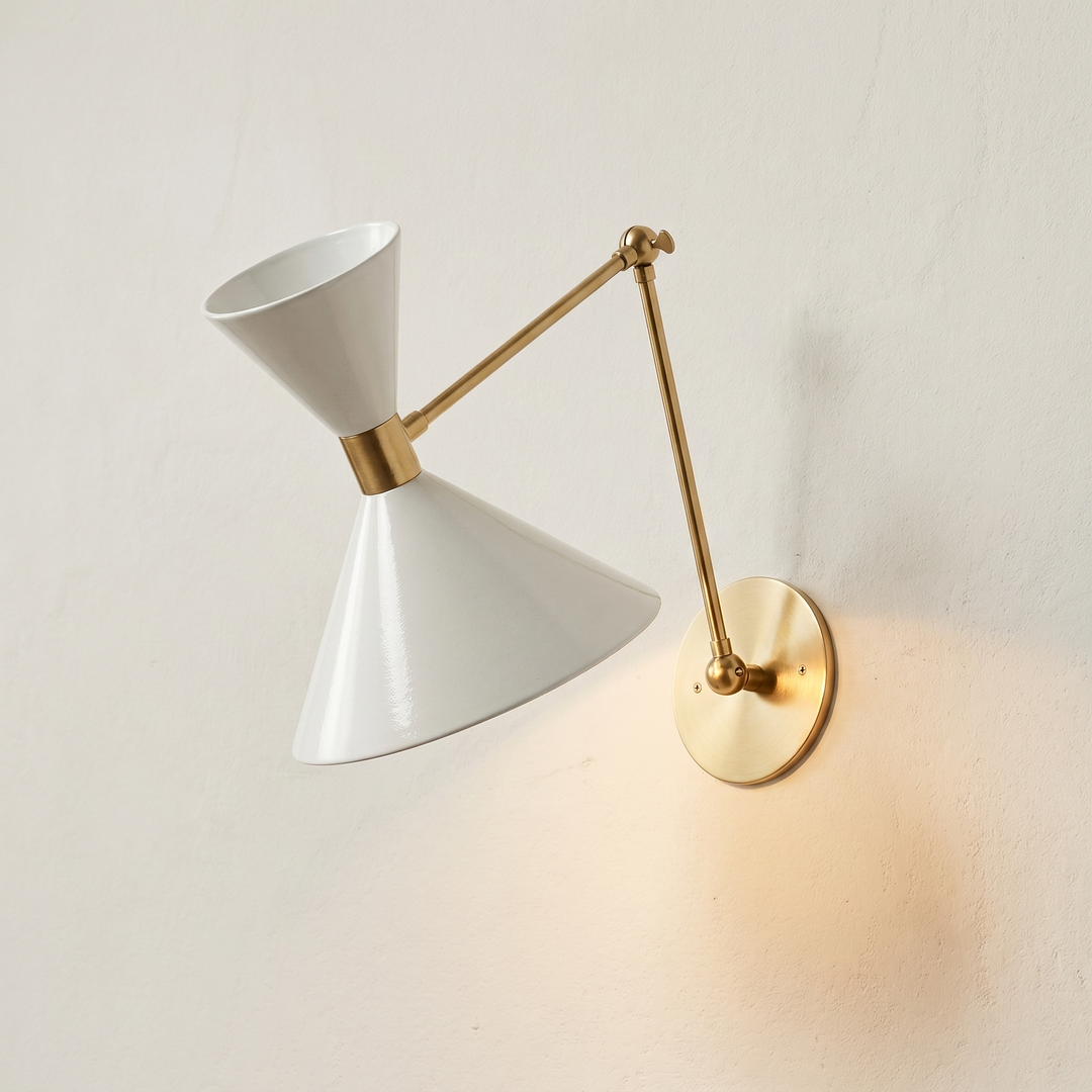 Monarch Articulating (Natural Brass, Stark White)