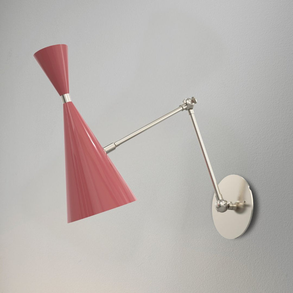 Monolith Articulating Wall Lamp (Lipstick, Polished Nickel)
