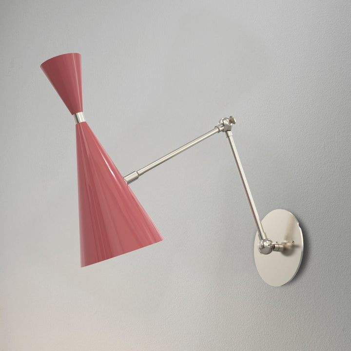 Monolith Articulating Wall Lamp (Lipstick, Polished Nickel)