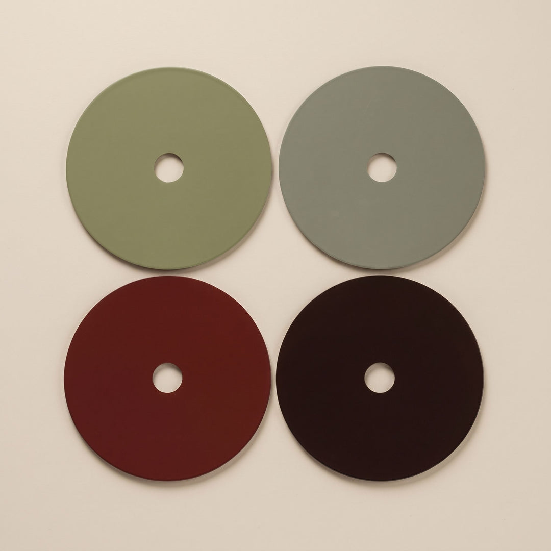 From Top to Bottom, Left to Right: Verdant, Moss, Chestnut, Umber