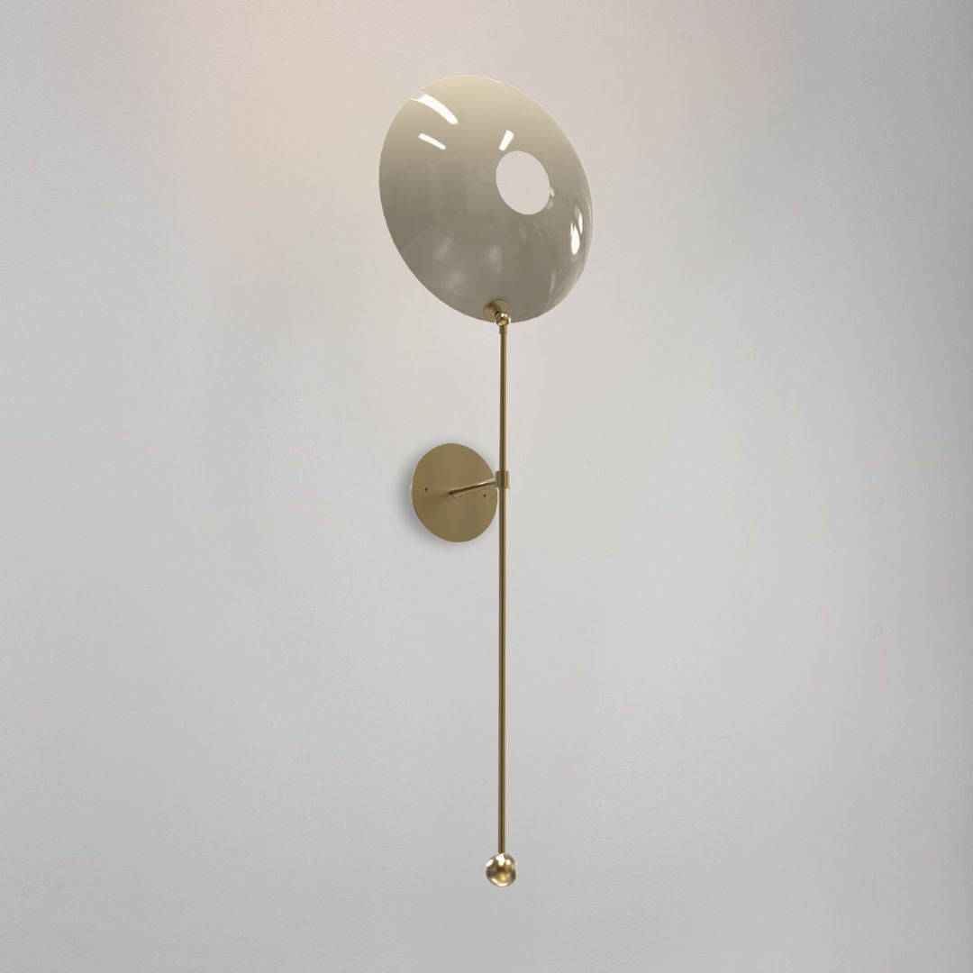 POP Wall Sconce (Pearl, Brushed Brass)