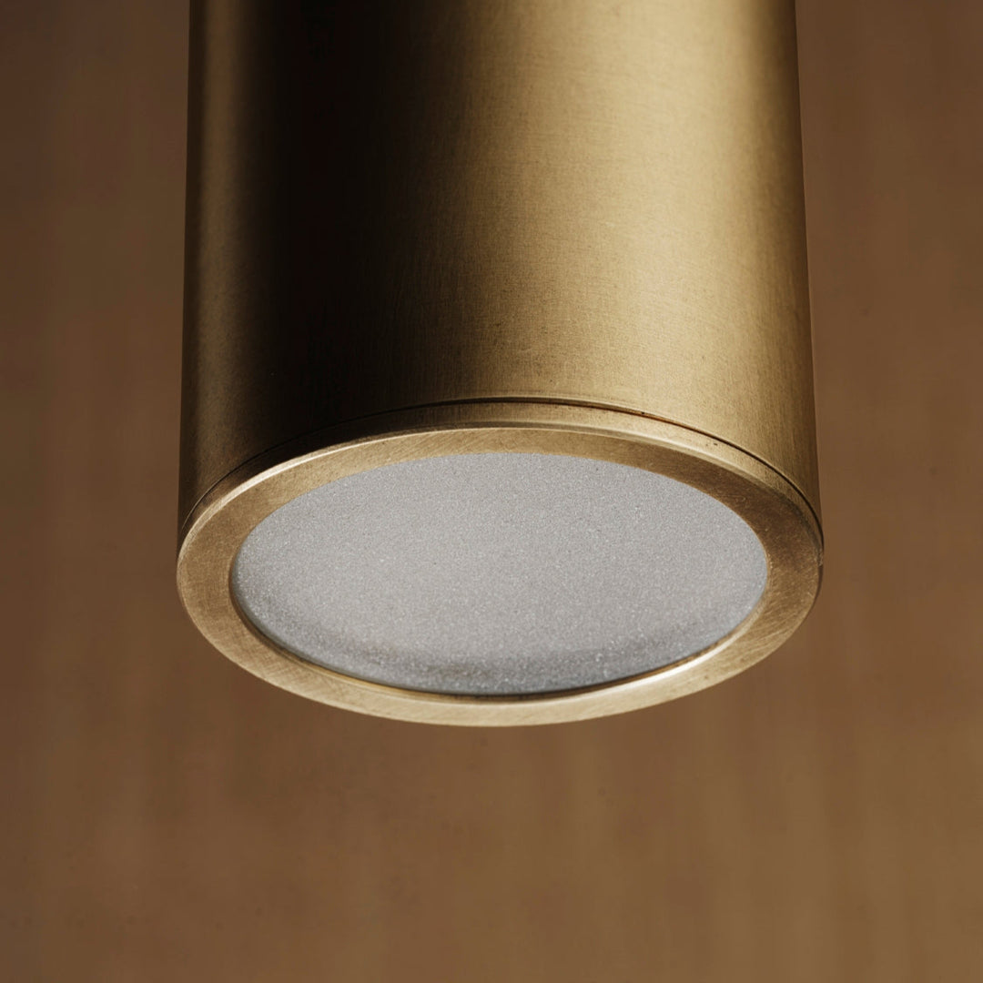 Paloma Pendant (Natural Brass, Saddle Leather)